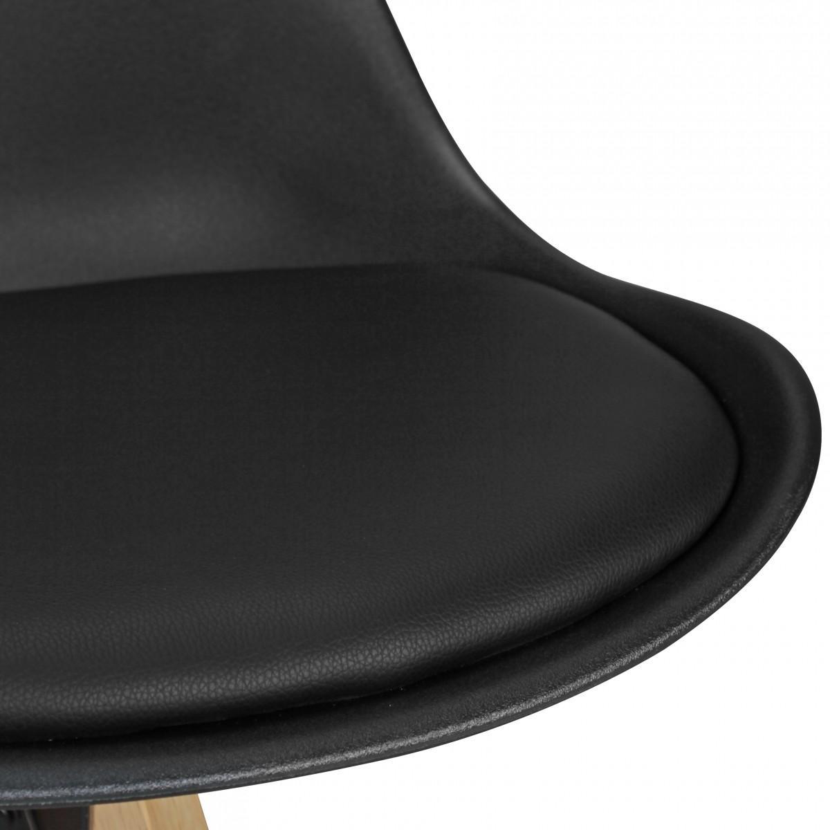 Wohnling 2er Set Barhocker LIMA Schwarz Retro