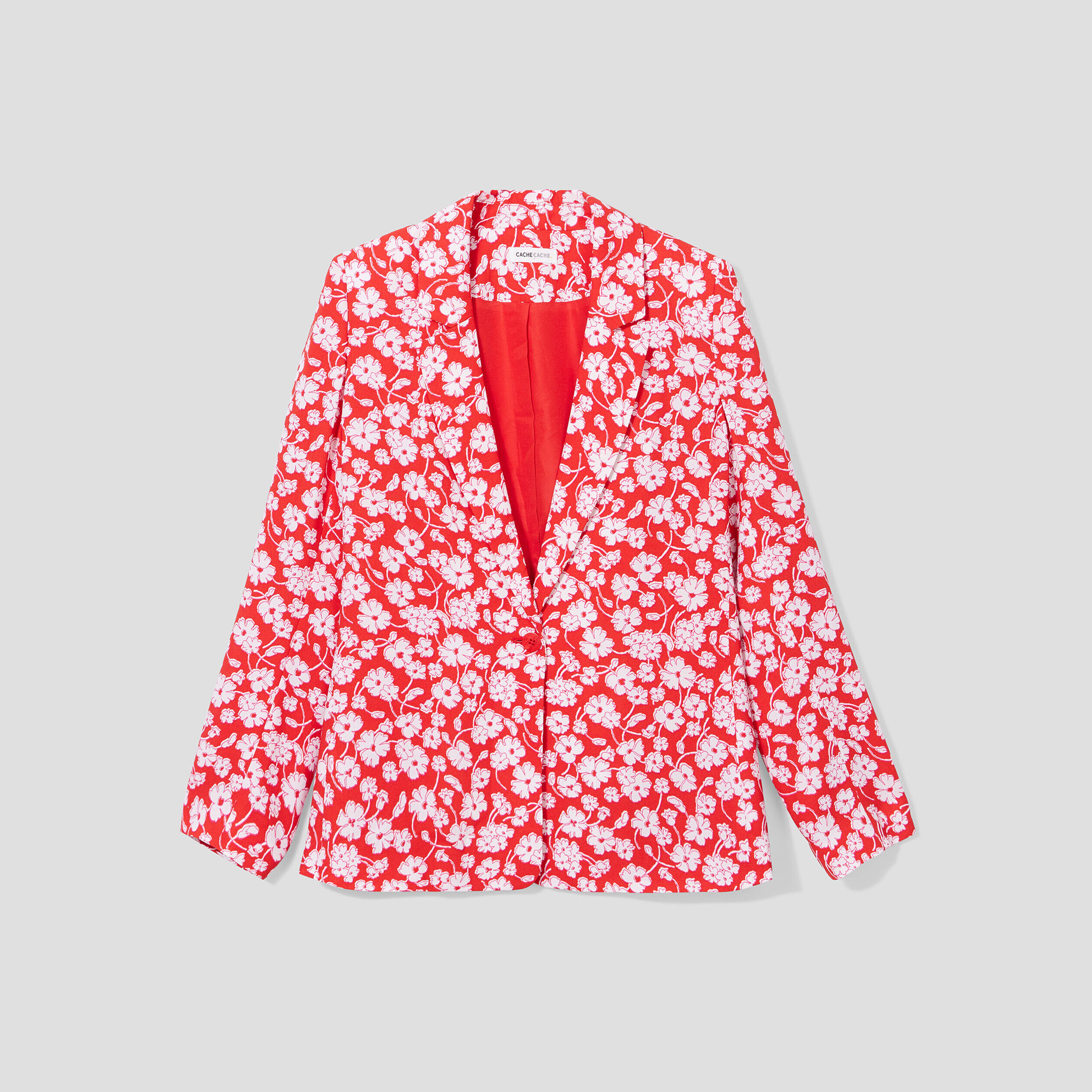 Veste esprit blazer droite rouge femme | Cache Cache