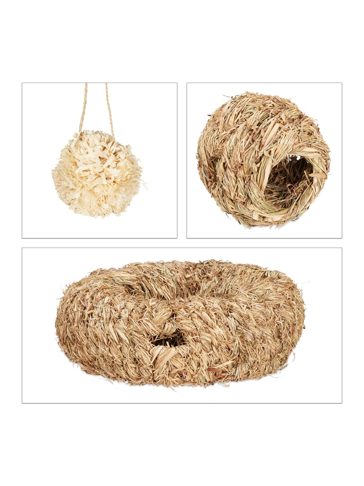 relaxdays 5-tlg. Hamsterzubehör in Natur günstig kaufen onesize