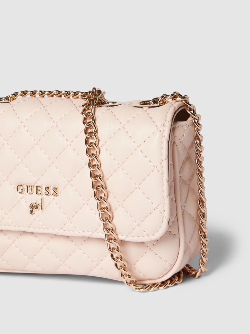 Crossbody Bag in Stepp-Optik in hellrosa