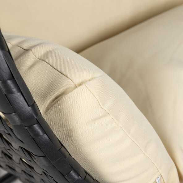 Polyrattan-Hängesessel TWIN, schwarz