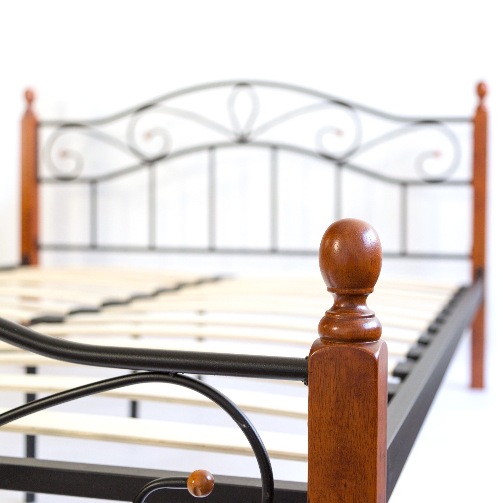 Homestyle4u Metallbett Bettgestell Doppelbett Bettrahmen 140 160 180 inkl. Lattenrost (Kein Set)