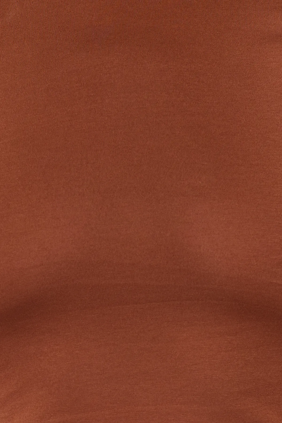 Trendyol Collection  Braune, rückenfreie, bauchfreie, dehnbare Strickbluse aus Baumwolle TWOSS23BZ00912