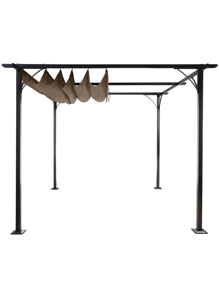 MCW Pergola C42 mit Schiebedach, 3x3m taupe-braun günstig kaufen onesize