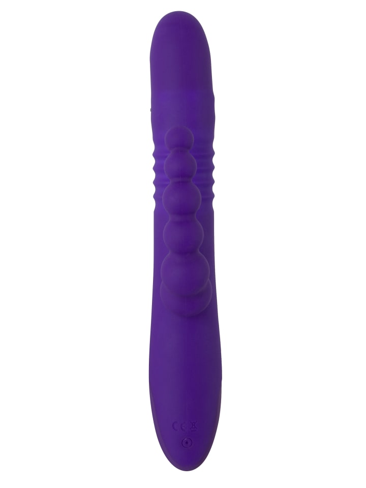 Sweet Smile Vib mit Stoßfunktion und Klitorisreizer Thrusting Pearl Triple in lila günstig kaufen 26 cm