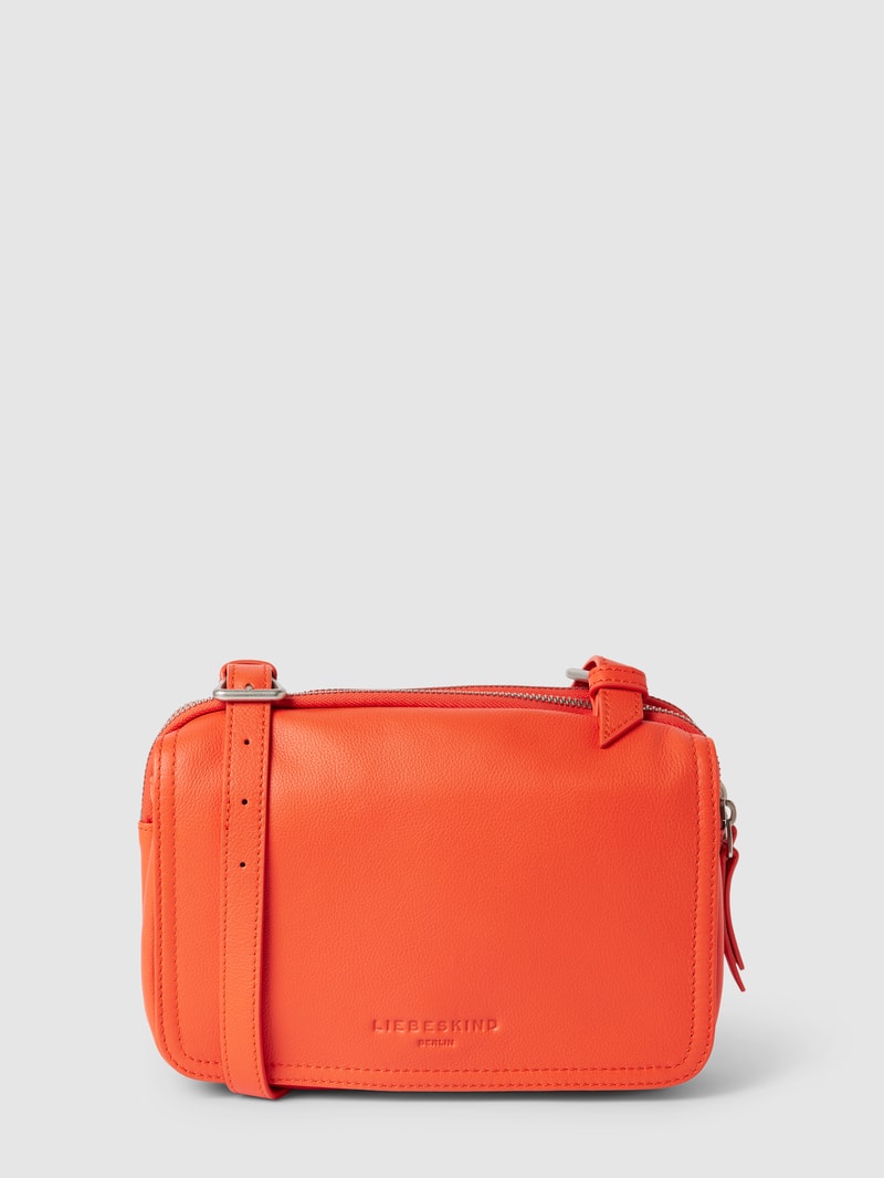 Crossbody Bag mit Label-Detail in hellrot