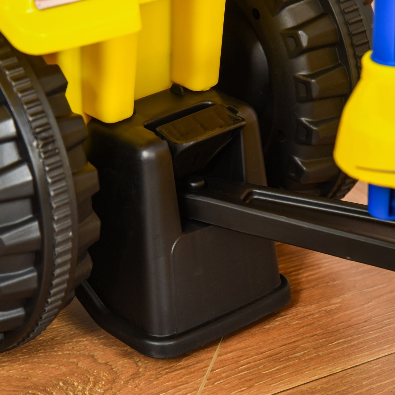 HOMCOM Kinderfahrzeug Laufhilfe mit Anhänger, Hupe Kunststoff Metall Gelb