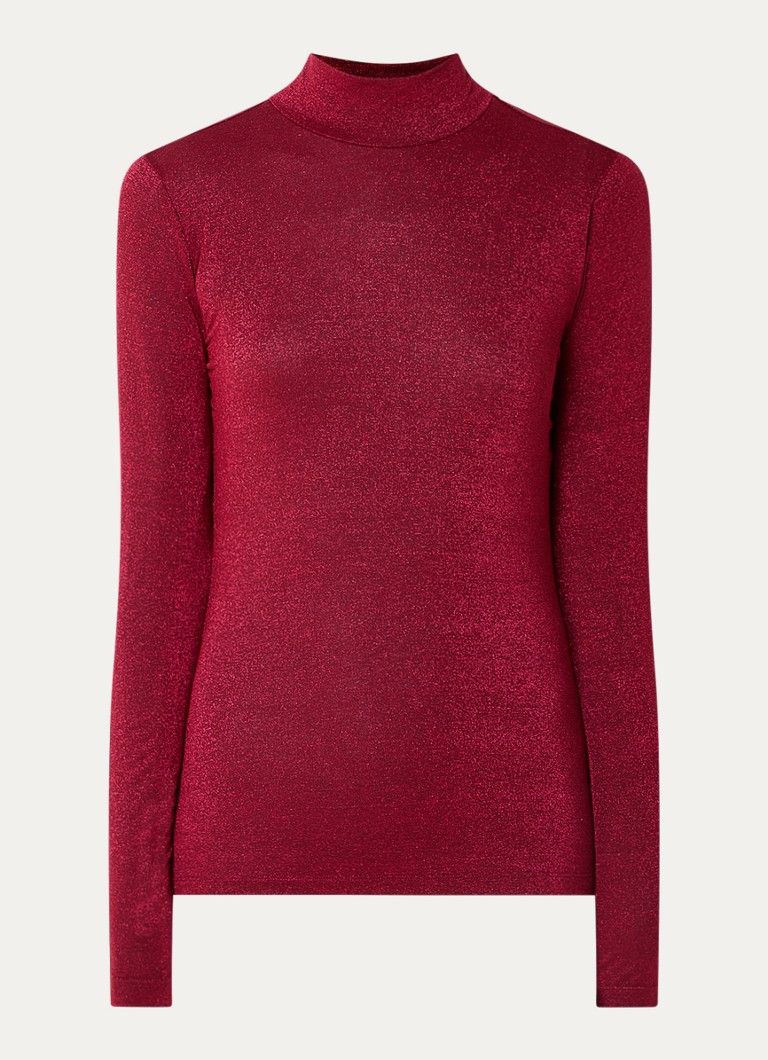 HUGO BOSS Delaina lurex-toppi pystykauluksella