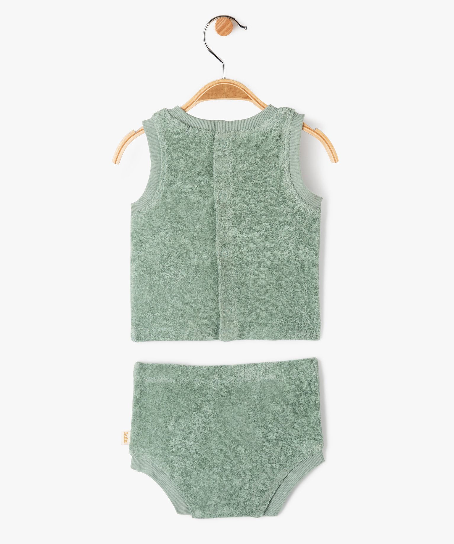 Ensemble bébé 2 pièces en éponge : Ensemble bébé 2 pièces en éponge : bloomer + débardeur - LuluCastagnettebloomer + débardeur - LuluCastagnette