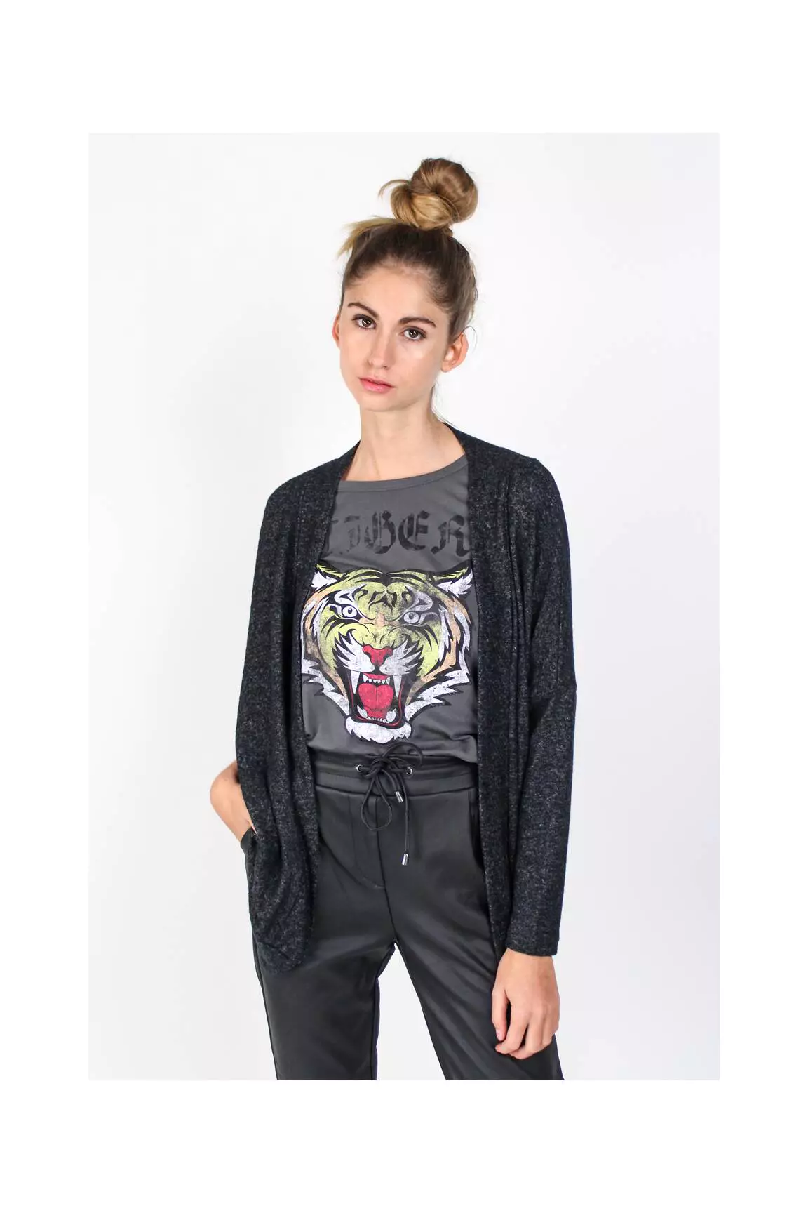 Only Cardigans Femme couleur gris