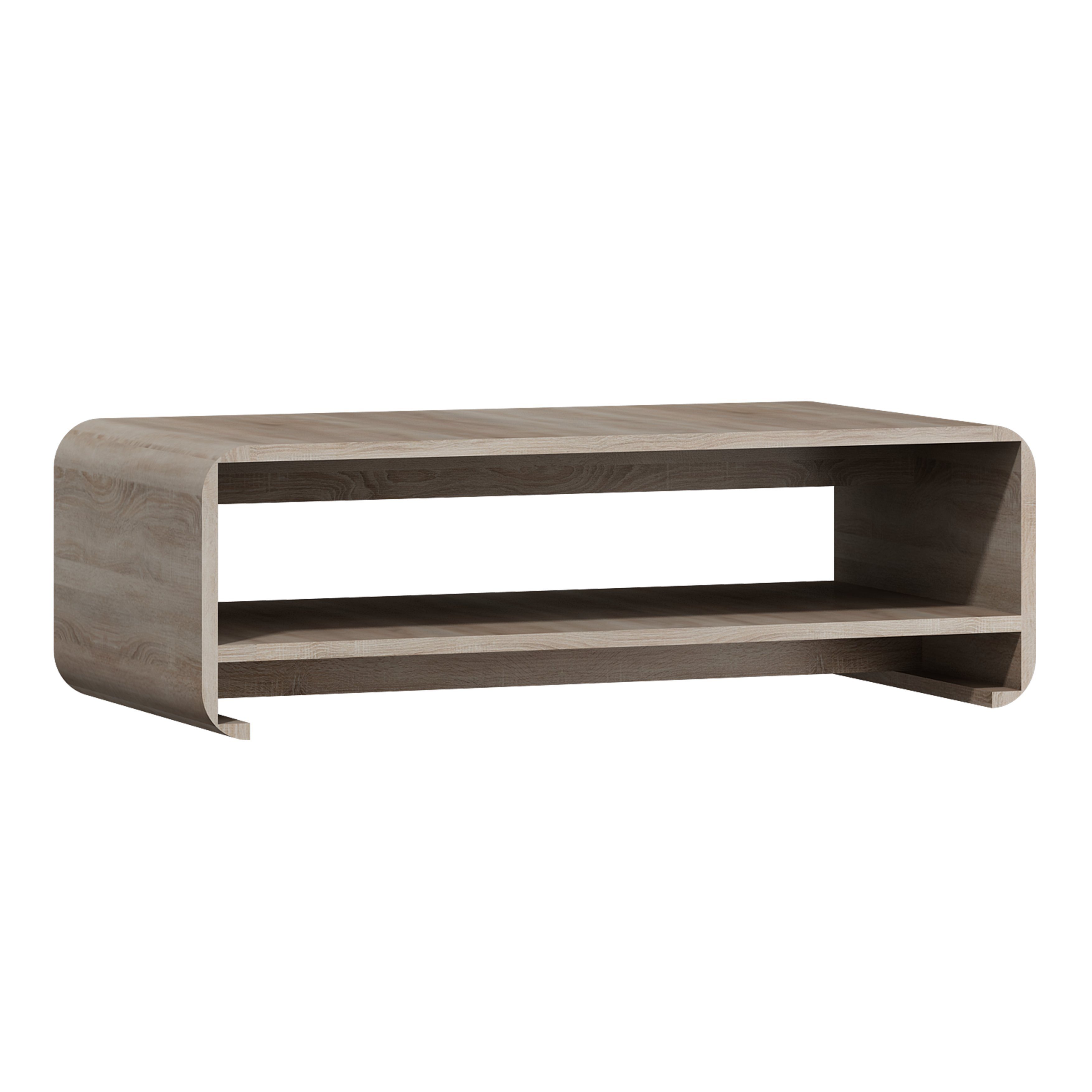 Furnix Wohnwand LIRYA Vitrinen niedrig und hoch, TV-Schrank, Couchtisch und Regal, hochwertig, Gesamt: B228,2 x H49,2 x T40 cm, made in EU