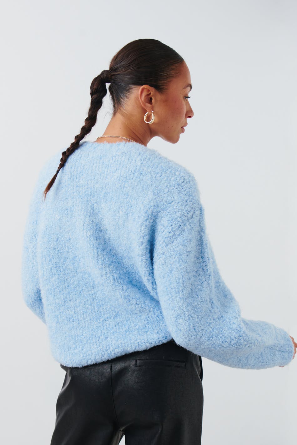 Boucle knitted sweater
