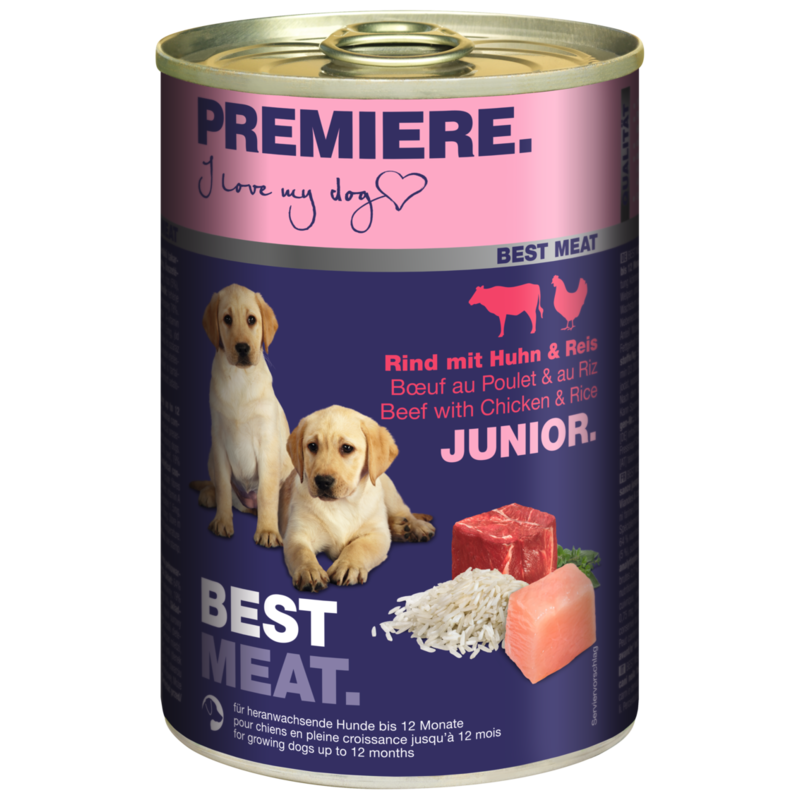 PREMIERE Hundenassfutter PREMIERE Best Meat Junior Huhn & Rind 24x400 g