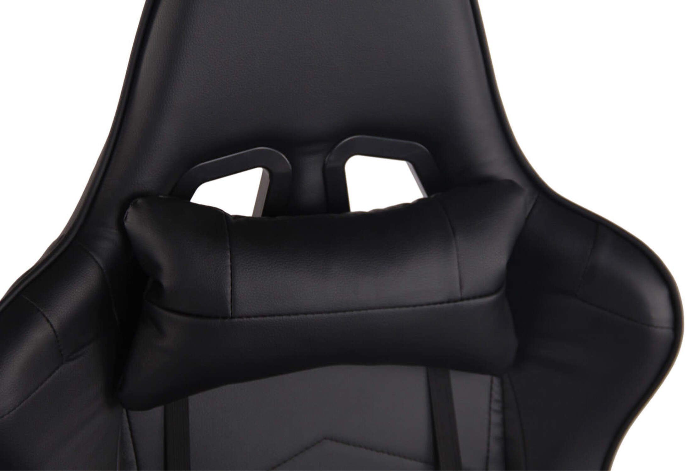 TPFLiving Gaming-Stuhl Mirage mit bequemer Rückenlehne - höhenverstellbar und 360° drehbar (Schreibtischstuhl, Drehstuhl, Gamingstuhl, Racingstuhl, Chefsessel), Gestell: Kunststoff schwarz - Sitzfläche: Kunstleder schwarz/schwarz
