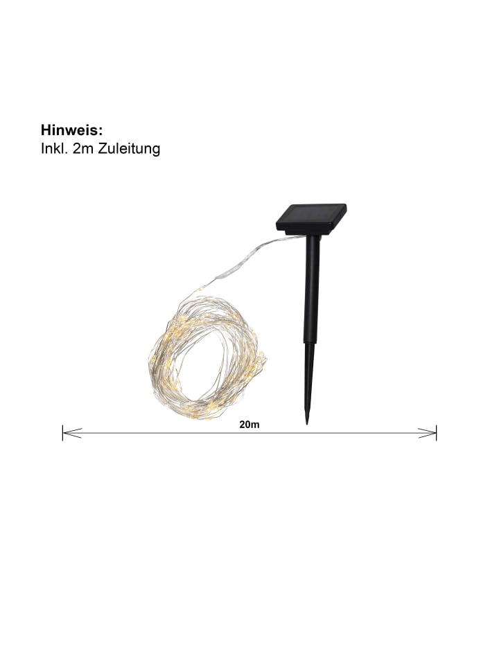 STAR Trading Solar-Lichterkette Dew Drop, (200 LEDs, Batterie) günstig kaufen onesize
