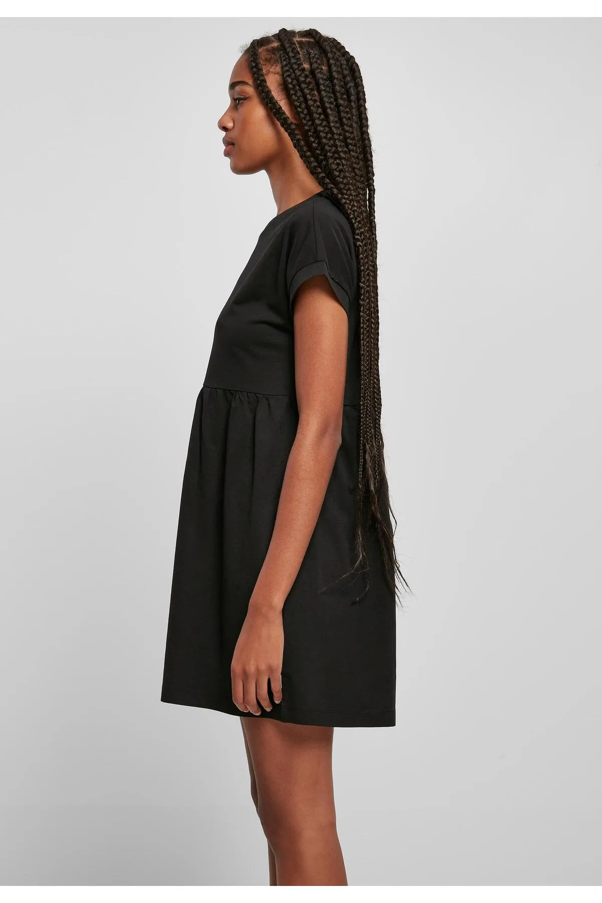 Urban Classics  Damen Ladies Organic Empire Volant T-Shirt-Kleid