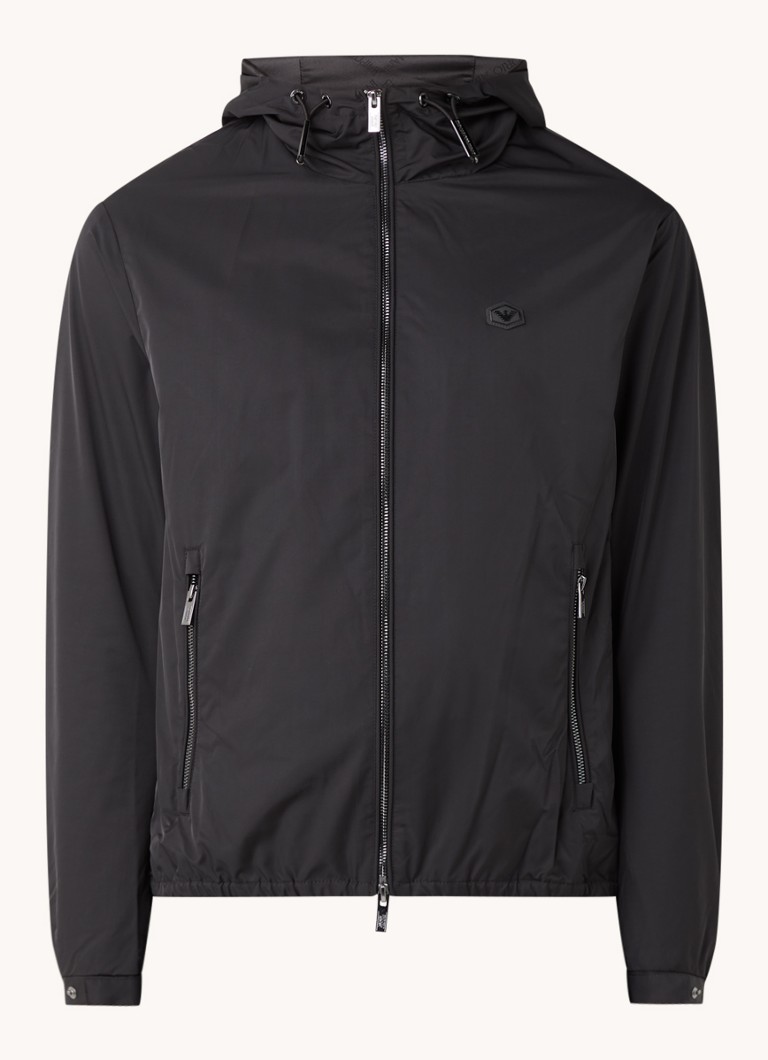 Emporio Armani jaka ar kapuci un kabatām ar rāvējslēdzēju