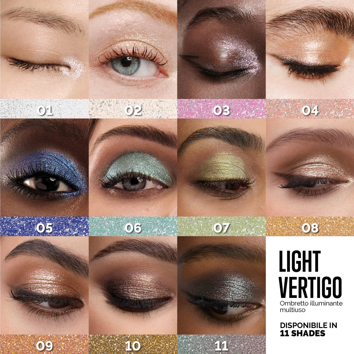 LIGHT VERTIGO Rostro - Sombras de ojos compactas, iluminadores y marcadores