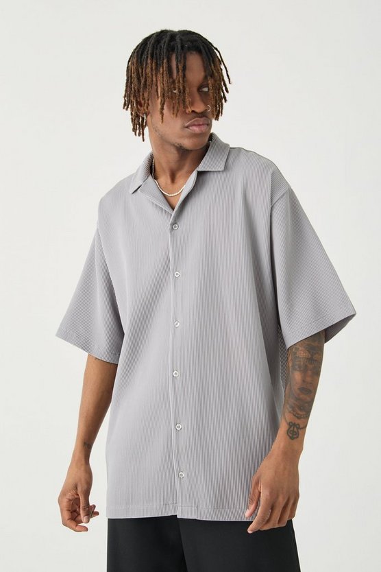 Tall kurzärmliges Oversize Hemd