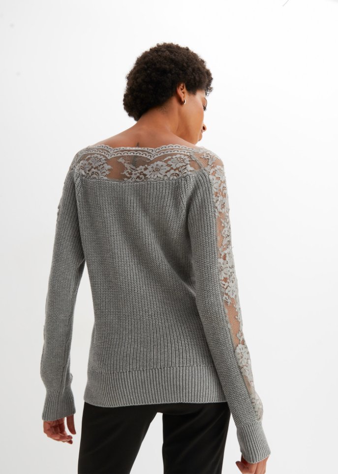 Pullover mit Spitze