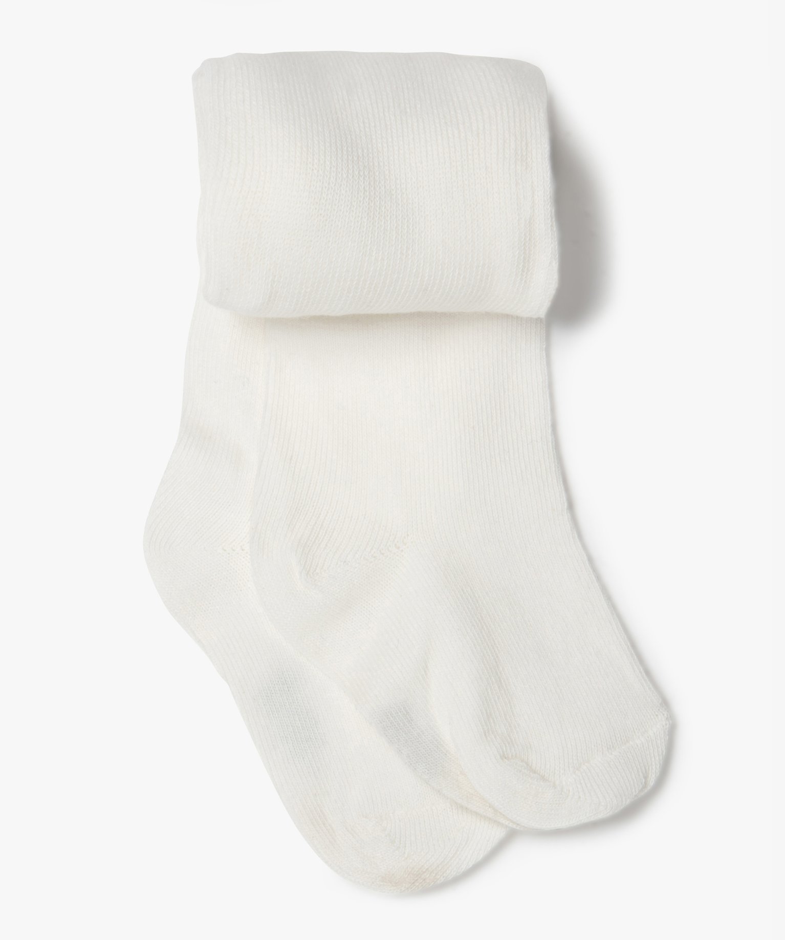 Collant uni bébé fille ecru | GEMO