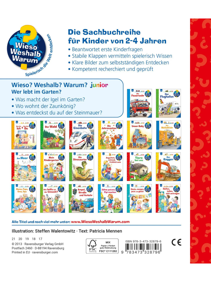Ravensburger Wieso? Weshalb? Warum? junior, Band 49: Wer lebt im Garten? günstig kaufen onesize