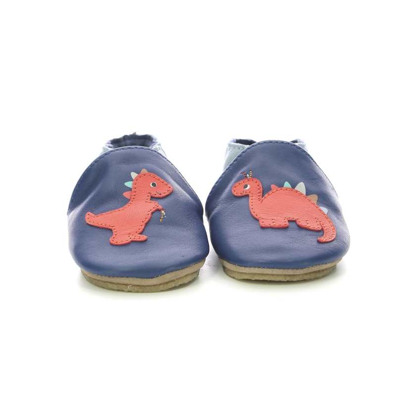 Chaussons cuir tannage vegetal Dino Time