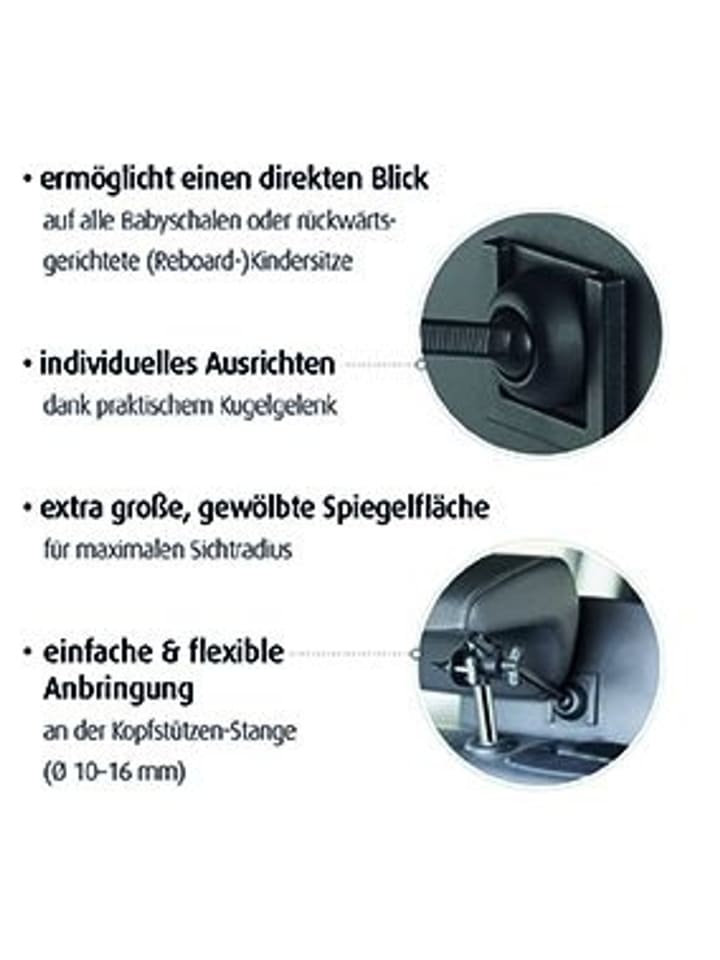 Reer BabyView Auto-Sicherheitsspiegel in Schwarz ab 0 Monate günstig kaufen onesize
