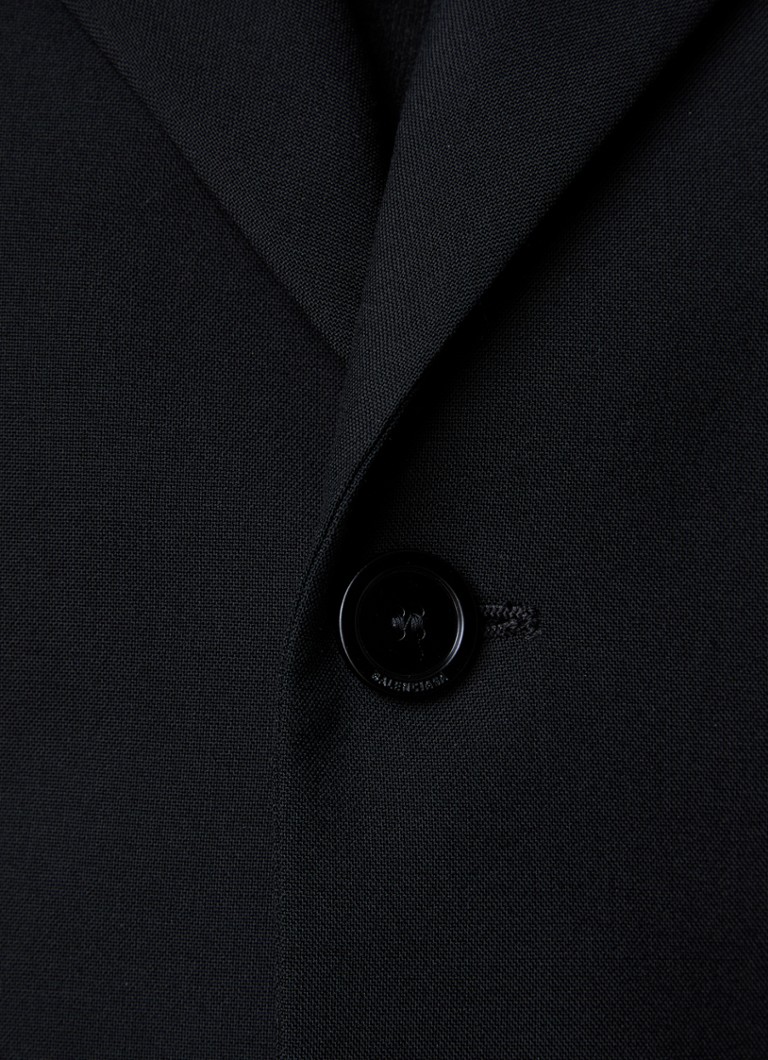 Balenciaga gyapjú blézer fedőzsebekkel