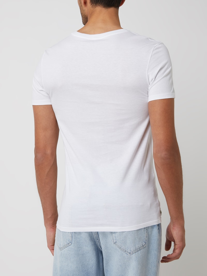T-Shirt aus Baumwolle im 3er-Pack in weiß