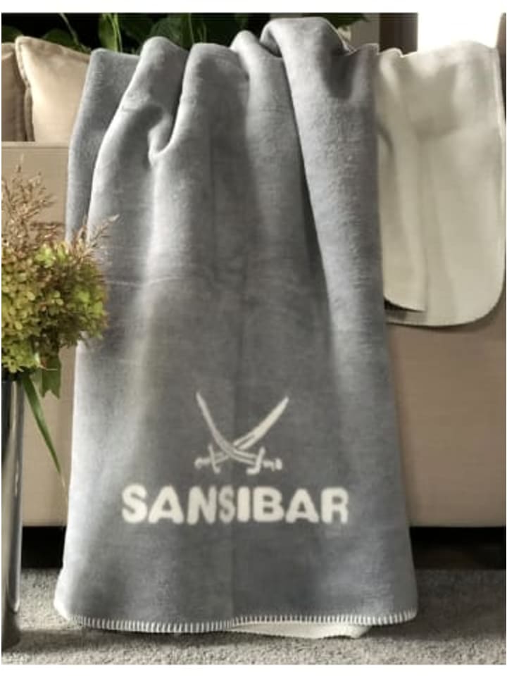 Sansibar Wohndecke Doubleface in Silber günstig kaufen 150x200 cm