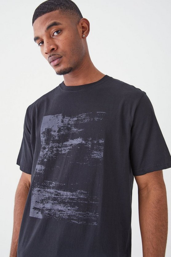 Tall Oversize T-Shirt mit abstraktem Print