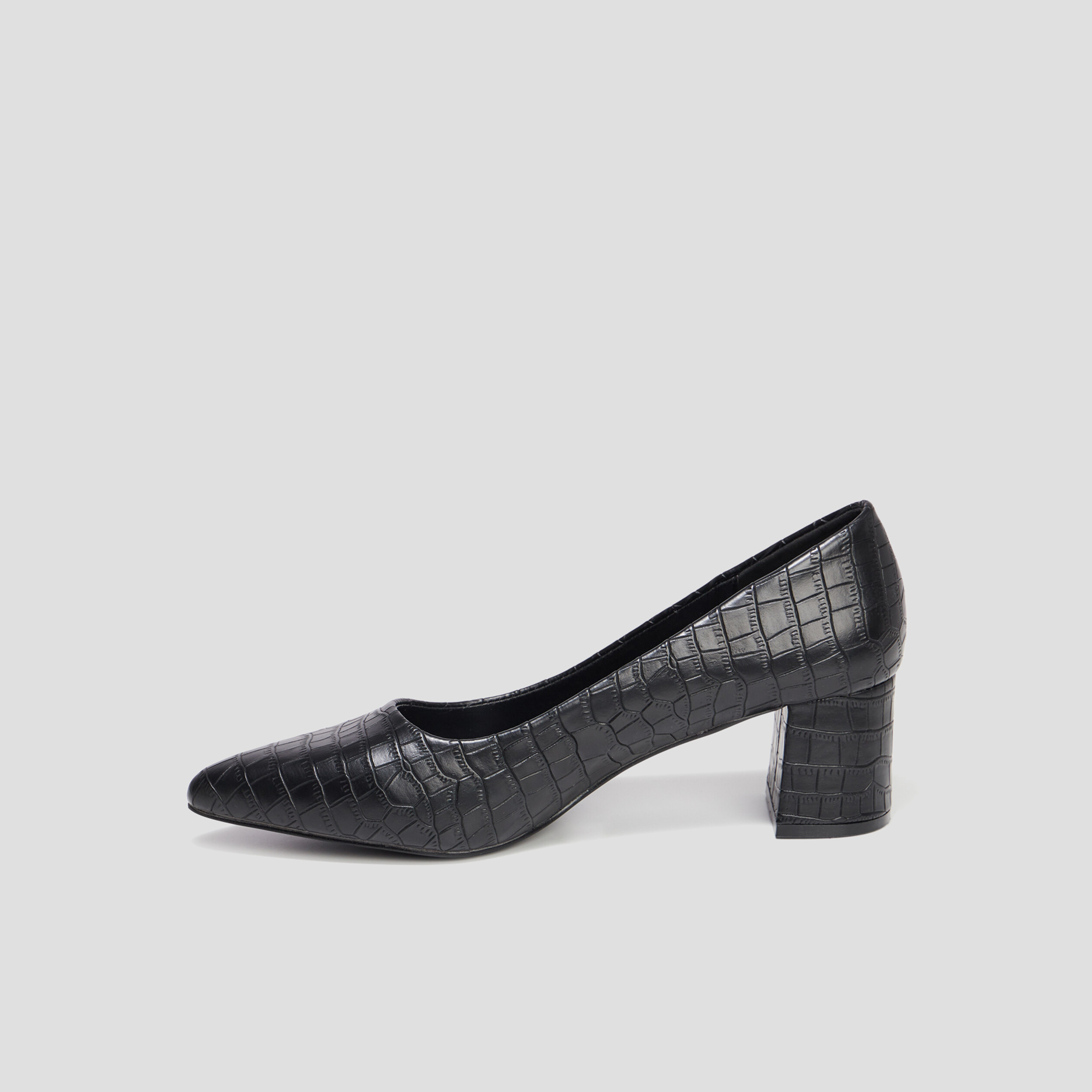 Escarpins pointus à talons carrés noir femme | La Halle