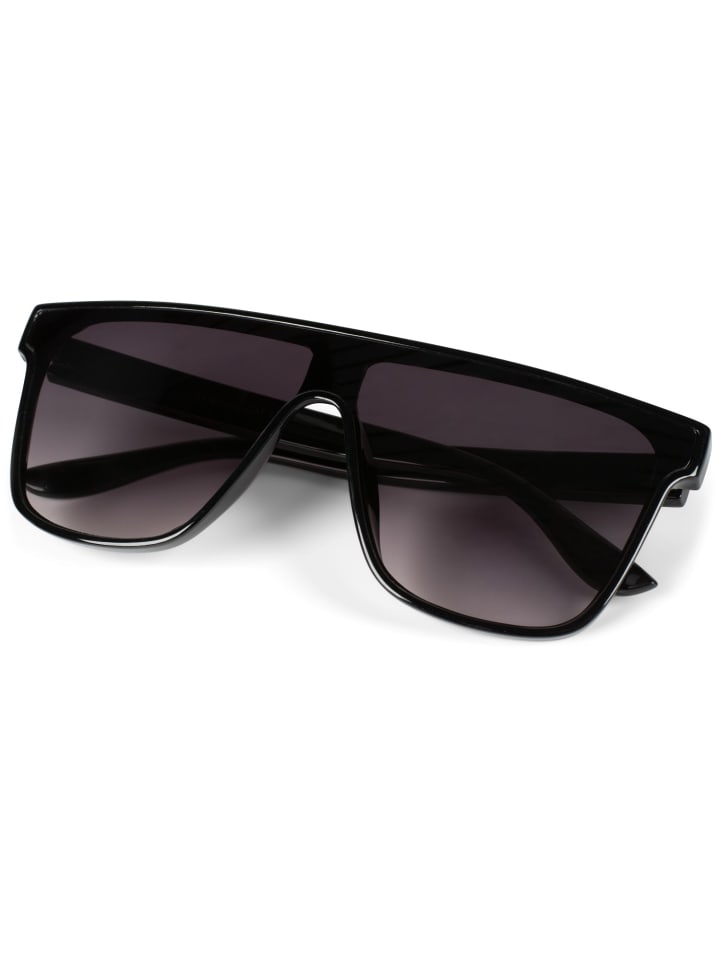styleBREAKER Shield Sonnenbrille in Schwarz / Grau Verlauf günstig kaufen onesize