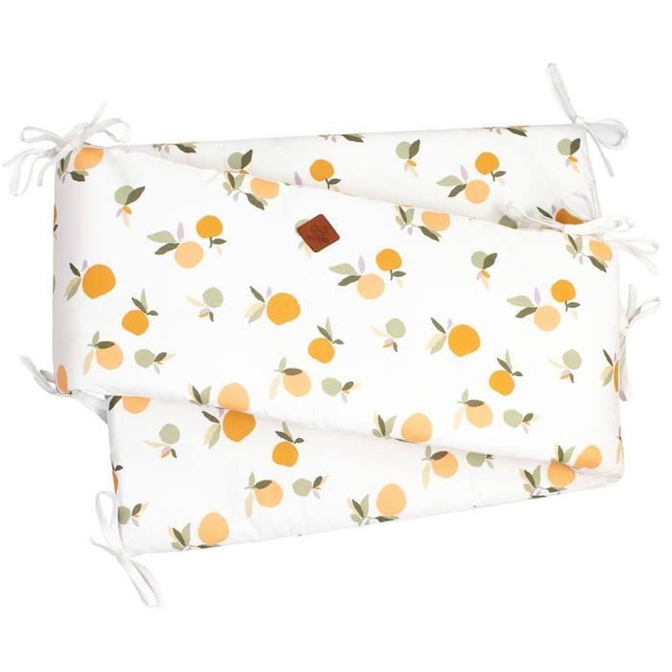 Tour de lit universel en coton, Clem Multicolore Pour lit bébé de 60 x 120 cm ou 70 x 140 cm blanc