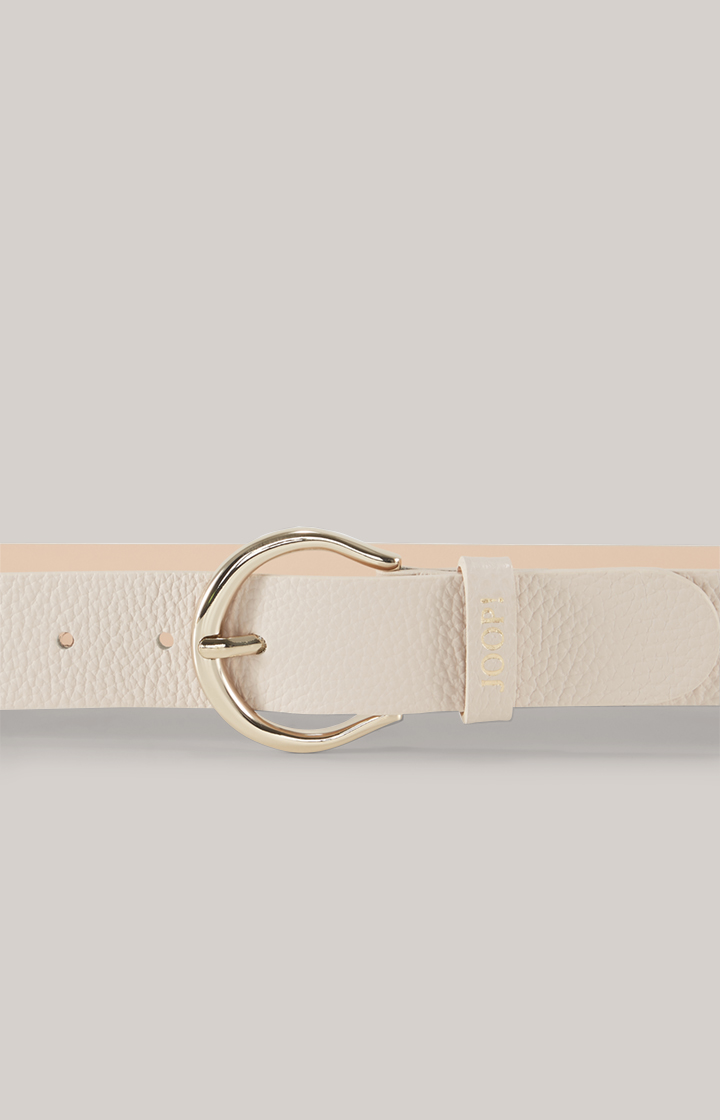 Ledergürtel in Creme
