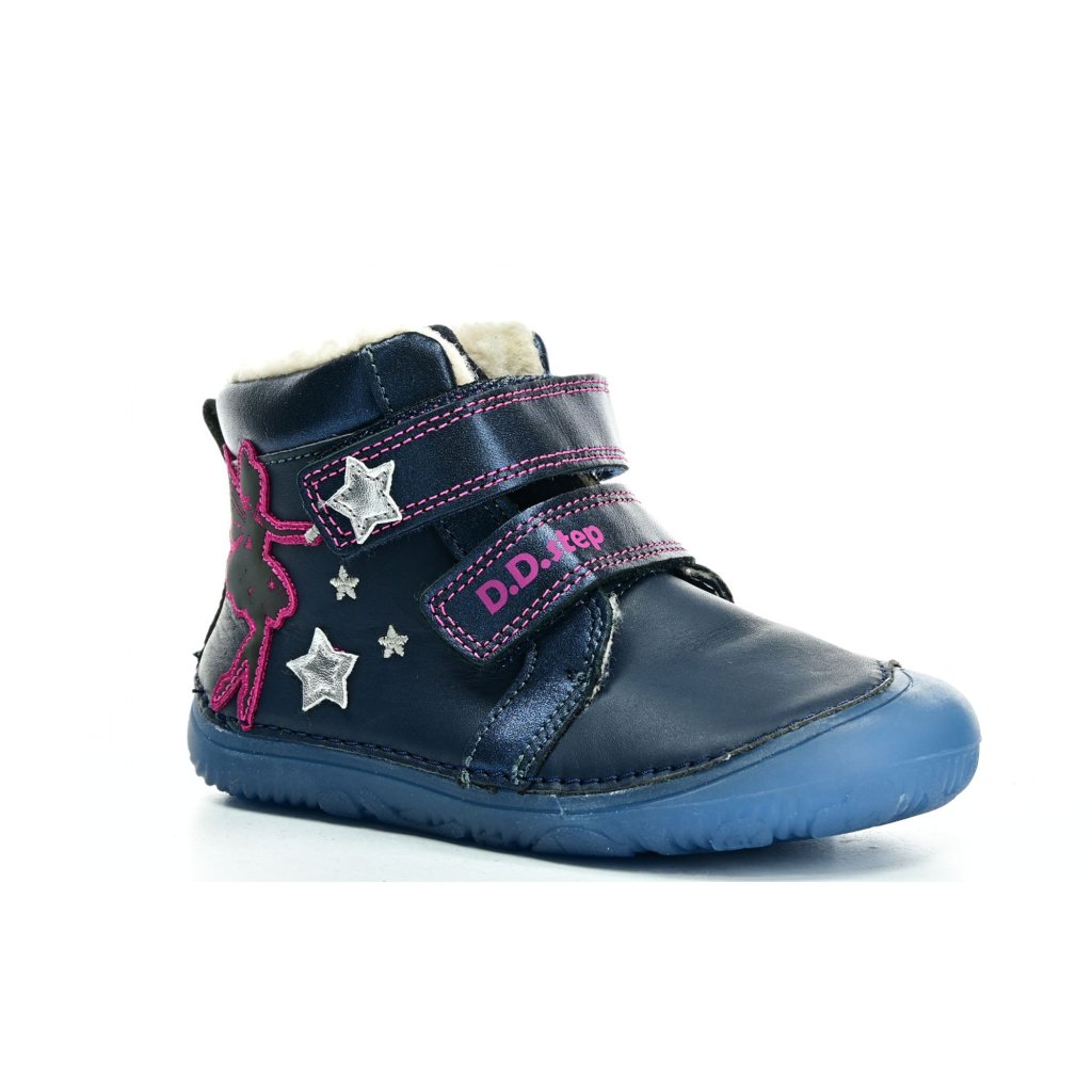 D.D.Step W073-42766 Royal Blue Winterbarfußschuhe