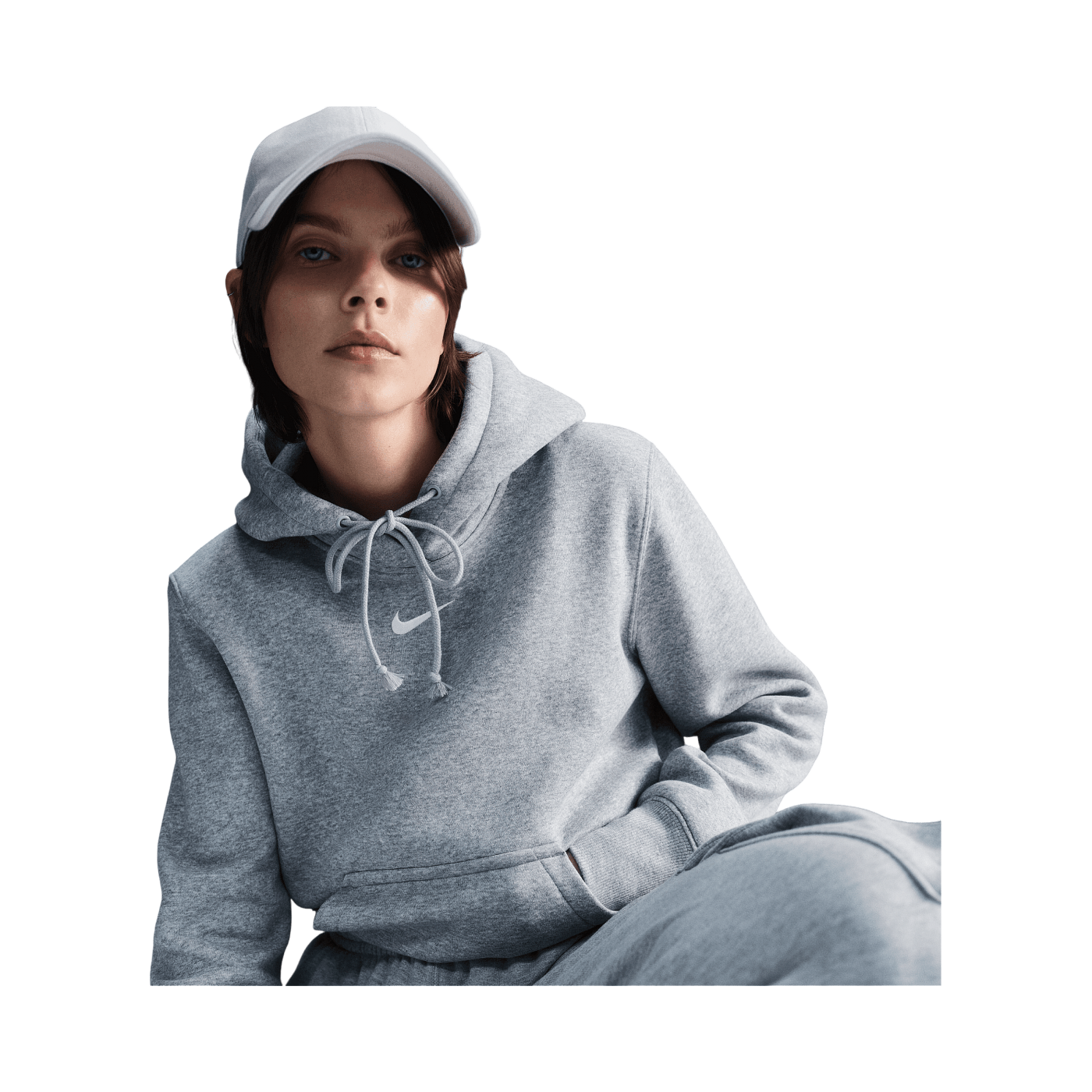 Nike Phoenix Fleece Hoody Damen Grau F063