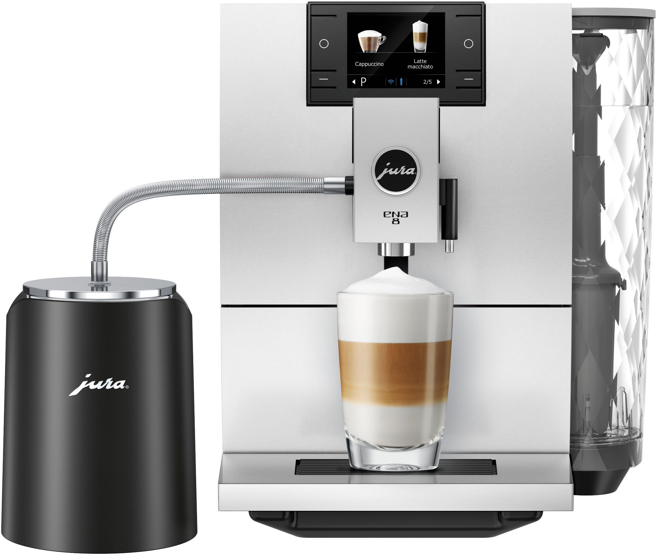 JURA Milchbehälter 24167 Glacette, Zubehör für Als ideale Ergänzung zum Glas-Milchbehälter, Zusatz zum Glas-Milchbehälter