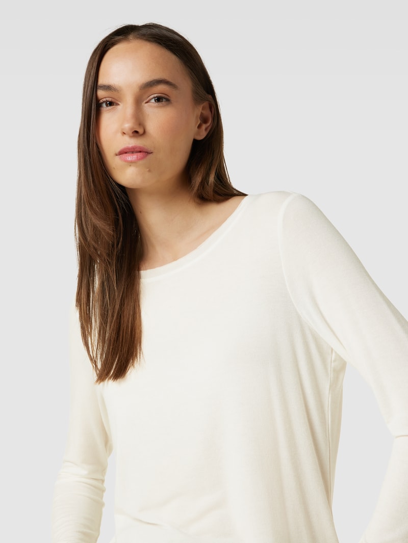 Longsleeve mit Label-Detail in offwhite
