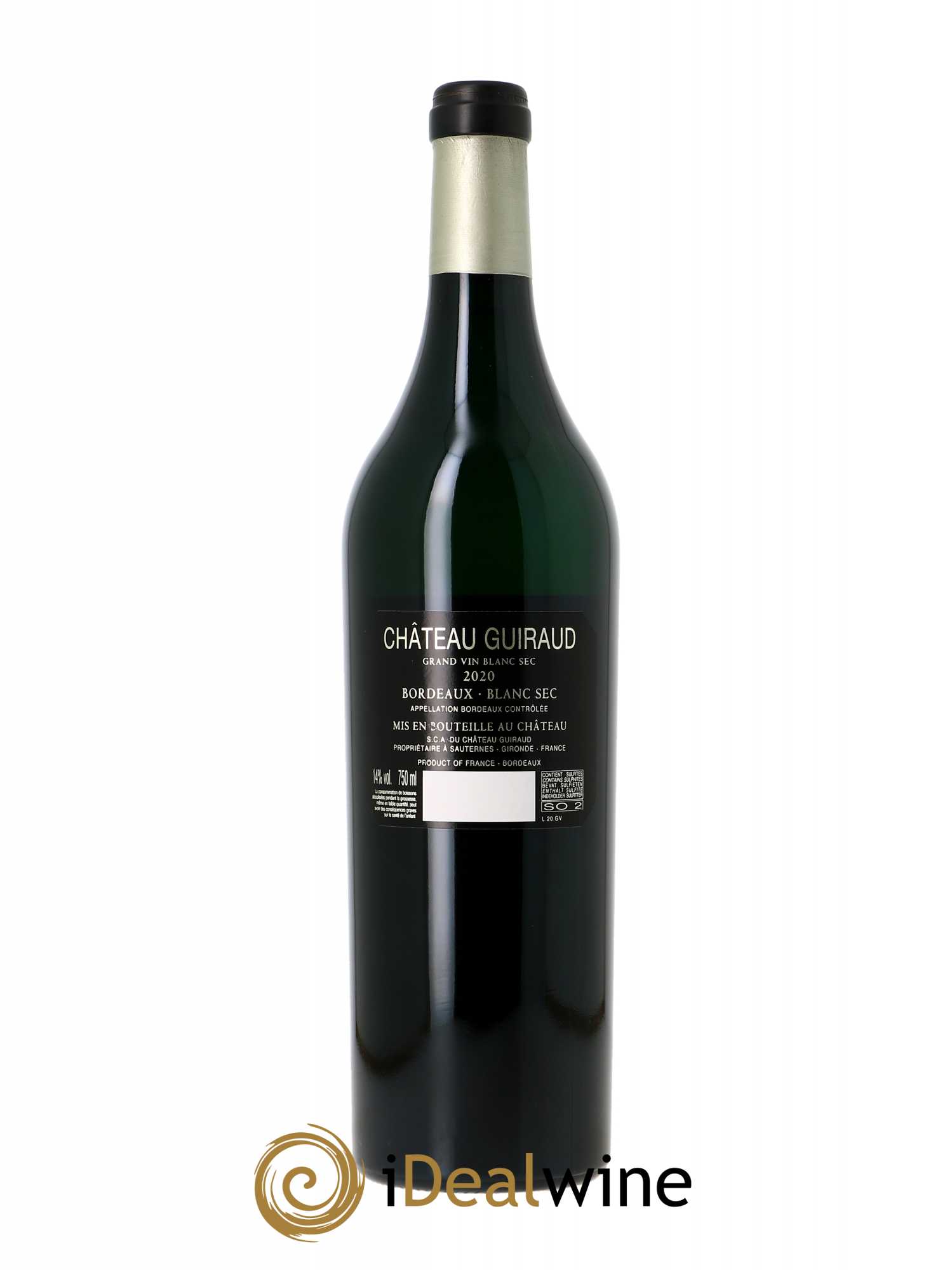 Château Guiraud Grand vin Blanc Sec  2020 - Lot de 1 Bouteille