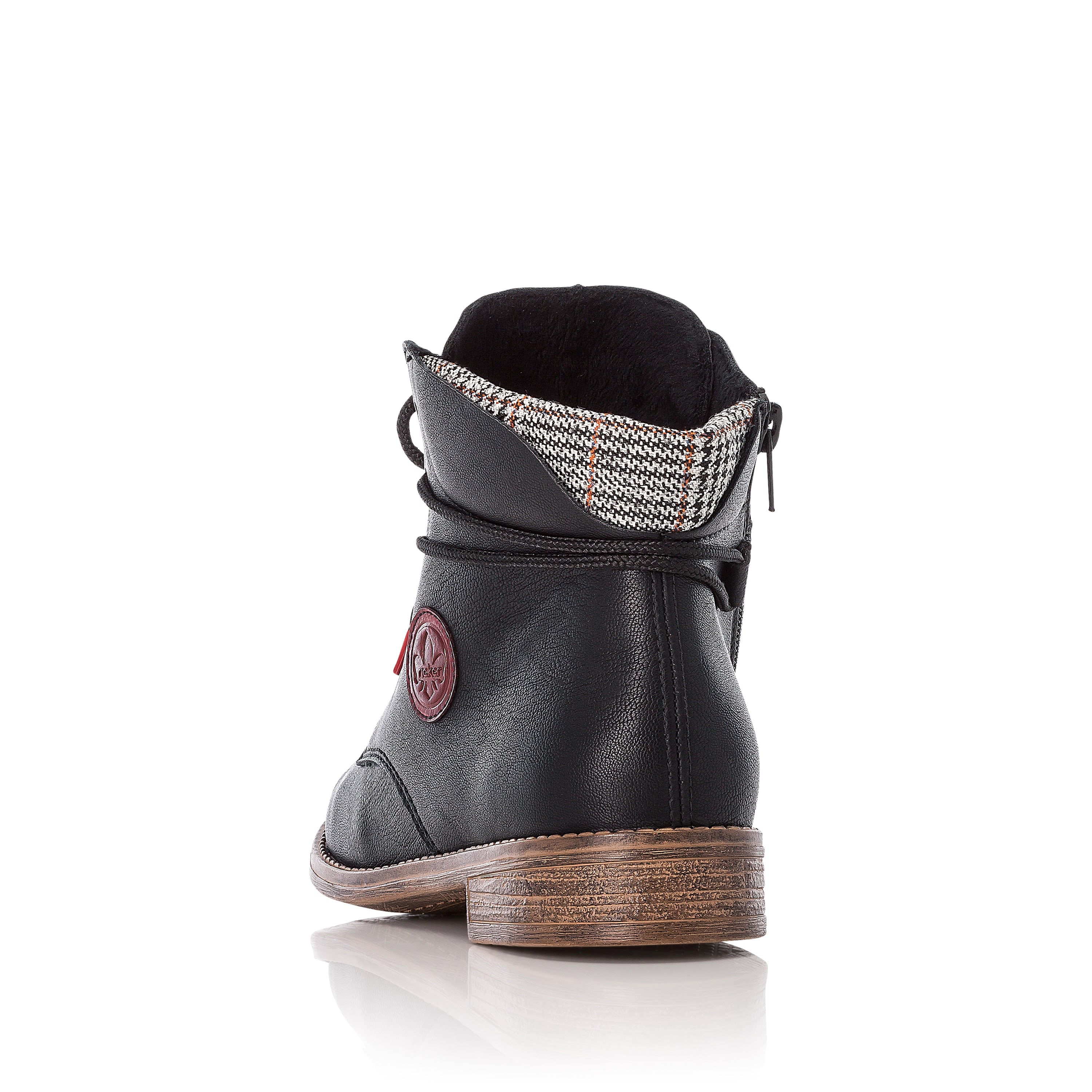 Rieker Damen Schnürstiefel tiefschwarz