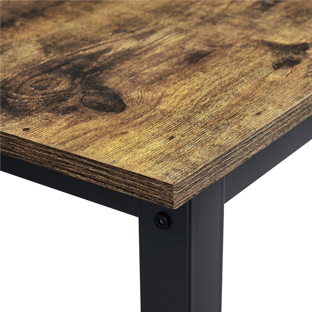 Yaheetech Essgruppe, Bartisch-Set, Stehtisch mit 2 Barhockern Holz