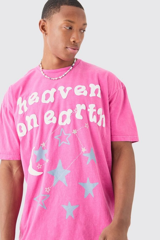 Oversize T-Shirt mit Heaven On Earth Print