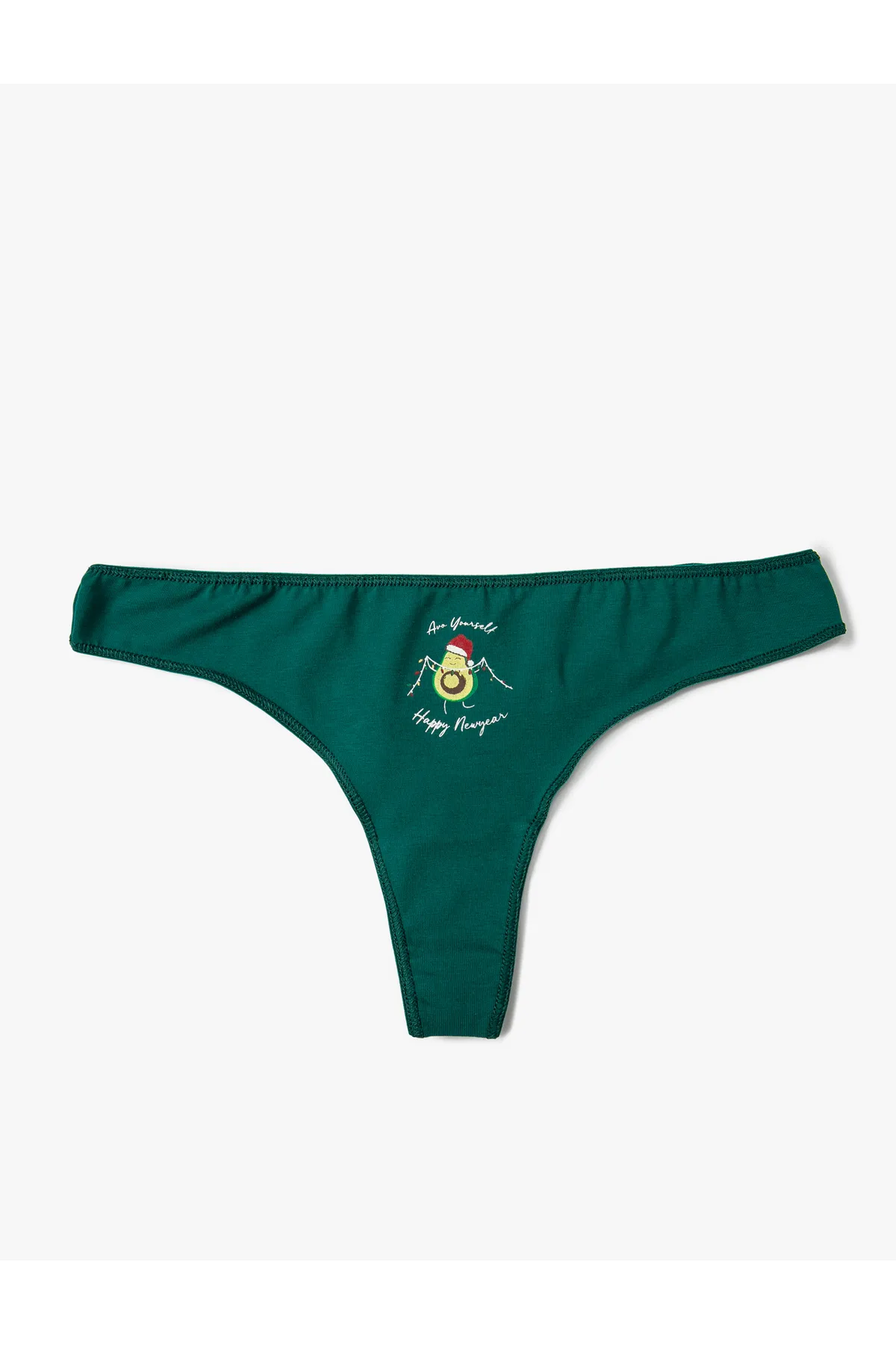 Koton  Brasilianisches Höschen mit Weihnachtsmotiv aus bedruckter Baumwolle mit Slogan