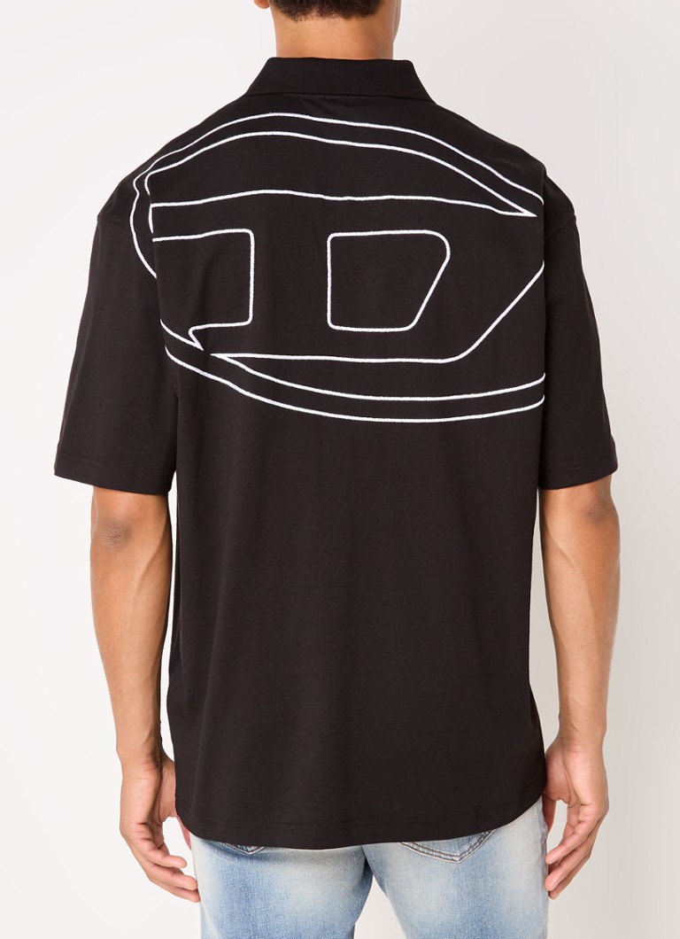 Diesel T-Vort-Megoval-D regular fit polo with logo embroidery