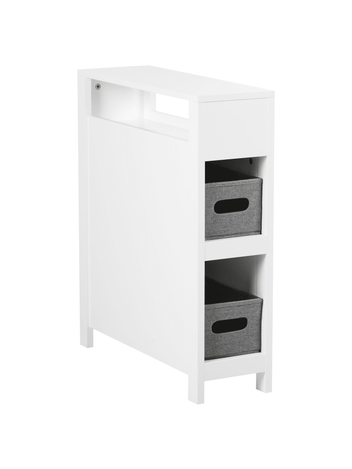 Beliani Badezimmerschrank CACHI in Weiß/Grau - (W) 20 x (H) 70 x (L) 60 cm günstig kaufen onesize