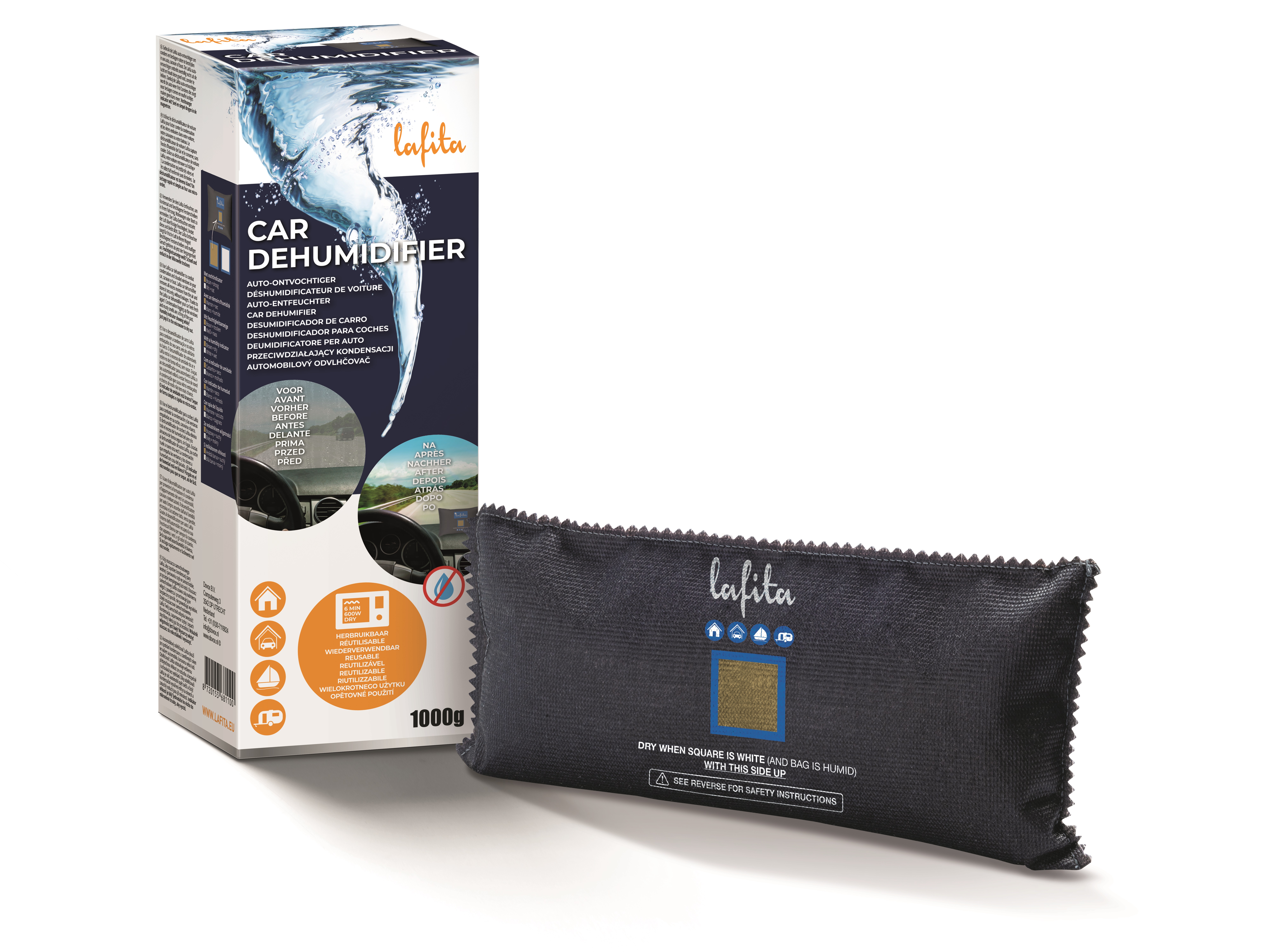 lafita Autoentfeuchter, wiederaufladbar, 1000gr - ATU
