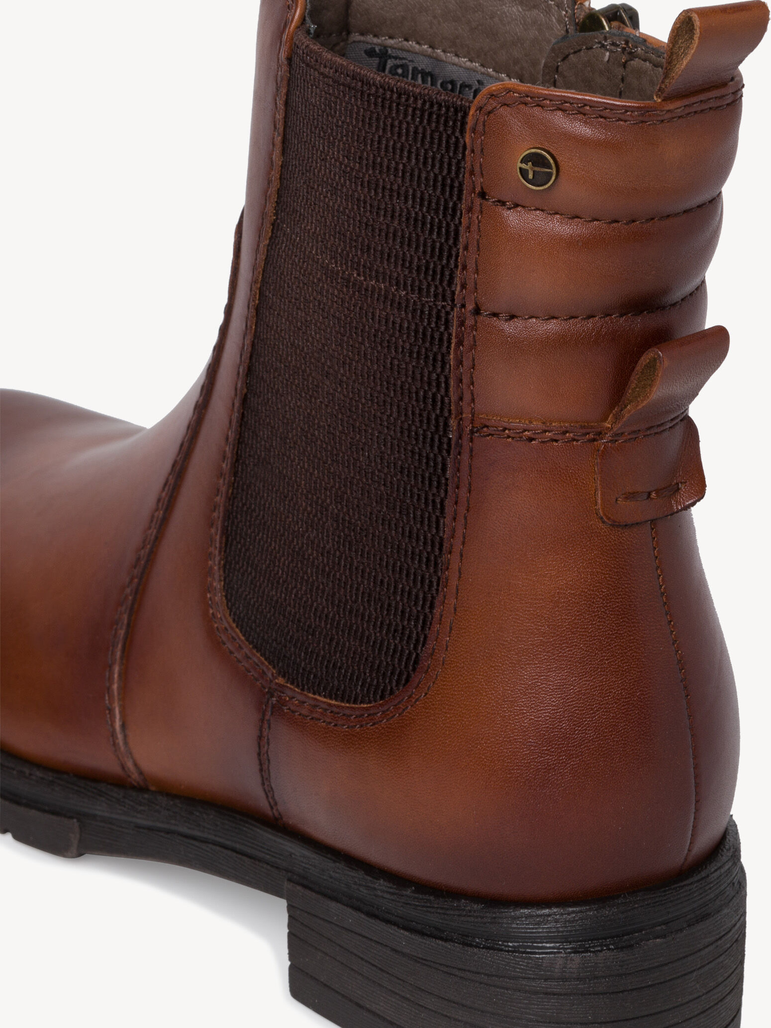 Bottine Chelsea en cuir - marron