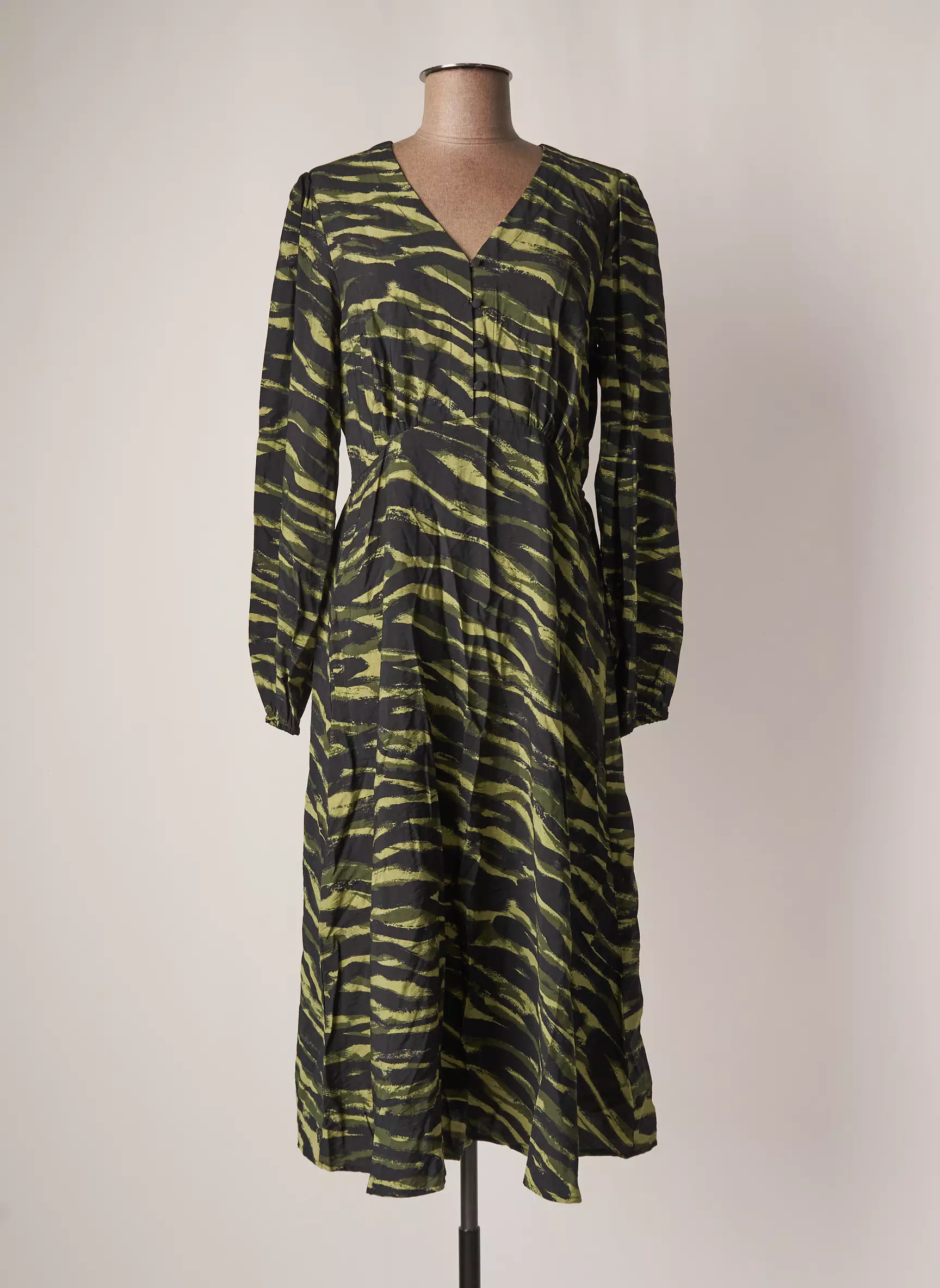 B Young Robes Mi Longues Femme couleur vert
